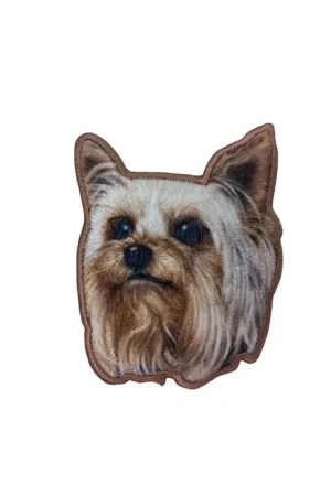 Applicazione Yorkshire Cane Ricamo Termoadesiva Patch Toppa 54x72 Mm Saldi