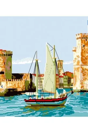 Prezzo Di Fabbrica Canovaccio antico - Il porto di Il Rochelle - Luc Créations