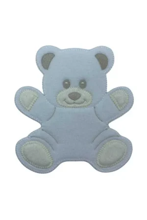 Applicazione FS Toppa Patch Termoadesiva Baby Ricamo Orsetto Velluto Pelliccetta 15x14 Cm Quantità Limitata