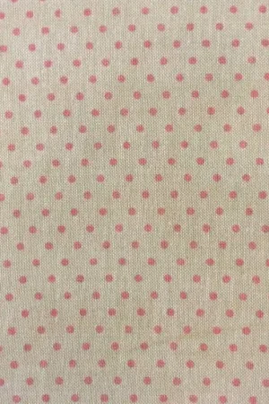 Solo Oggi Mas D’Ouvan, Tessuto Ecrù con pois Rosa
