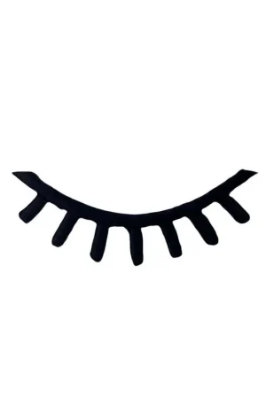 Applicazione ciglia nera termoadesiva patch toppa ricamata 45x20 mm Offerta