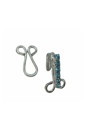 Soddisfatti O Rimborsati Gancio Chiusura Uncinelli Gioiello Grande Argento Strass Colorati 4x1,5 Cm