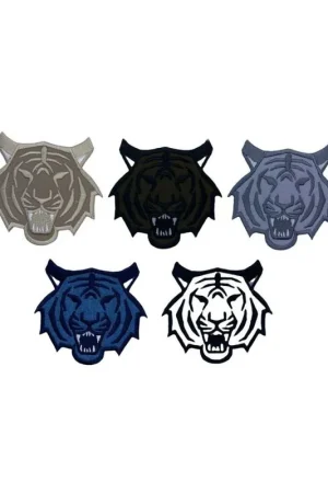 Prezzo Basso Applicazione Toppa Patch Termoadesiva Tessuto Ricamo Testa Tigre 8x7 Cm