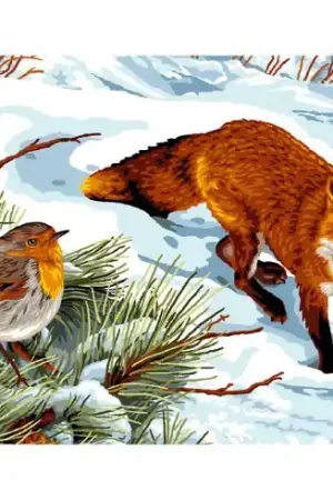 Pagamento Sicuro Canovaccio antico - La volpe ed il pettirosso - Luc Créations