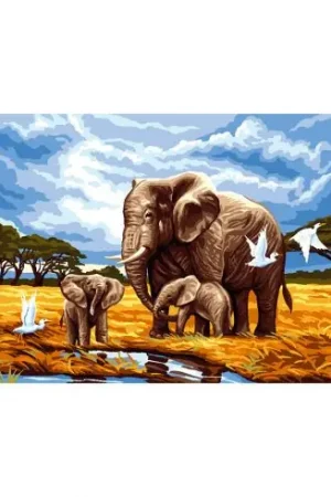 Canovaccio antico - Cuscino da ricamare safari - Luc Créations Spedizione Espresso