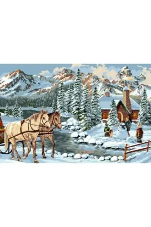 Affare Canovaccio antico - Prime nevi nel villaggio - Luc Créations