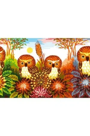 Professionale Canovaccio antico - Le civette nelle 4 stagioni - Luc Créations