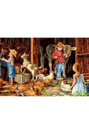 A Buon Prezzo Canovaccio antico - pastorale familiare - Luc Créations