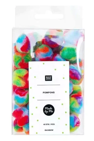 Offerta Speciale Pack da 40 Pompon Multicolori- Rico Design