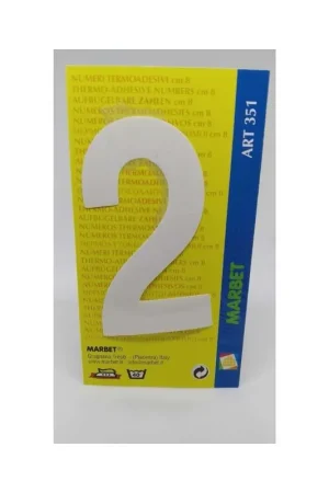Applicazione Numero Termoadesiva Pvc Bianco Alta 8 Cm Ultime Pezzi