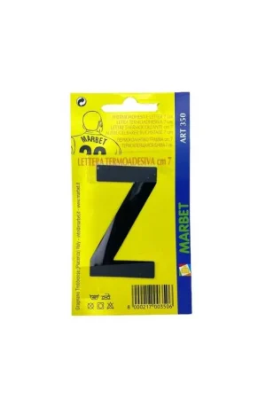 Di Tendenza Applicazione Stampatello Lettera Iniziali Termoadesiva Colore Nero Pvc Alto Cm 7