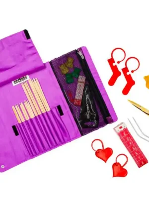 Set di Ferri a Doppia Punta di Bambù e Accessori - Addi Socks by Woolly Hugs Compra Online