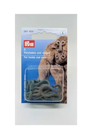 Ganci e occhielli rivestiti in tessuto per pellicce misura grande Spedizione Espresso