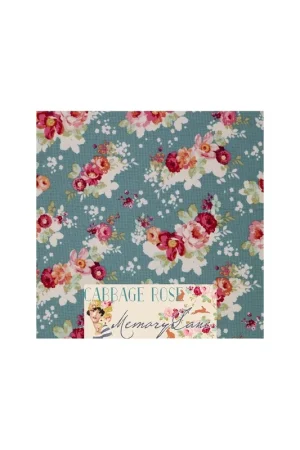 Tilda 110 Flowercloud Teal Cabbage Rose Spedito Oggi