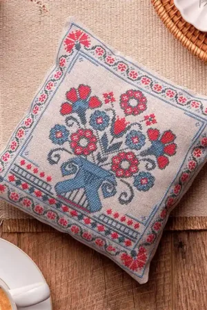 Solo Oggi Kit Puntaspilli Punto Croce Folk Floral - Anchor