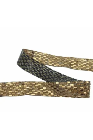 20 Cm Passamaneria Nastro Strass Tondo Rettangolo Termoadesivo Alto 2 Cm Saldi