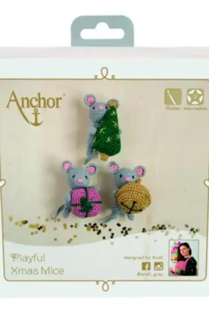 Kit all'Uncinetto - Payful Xmas Mice - Anchor Soddisfatti O Rimborsati