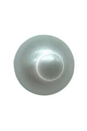 Bottone Mezza Perla Resina Plastica Lucido Gambo Bianco Latte 28 Mm Saldi