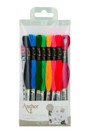 Spedizione Gratuita Pack da 8 Filati Anchor + Schemi Natalizi
