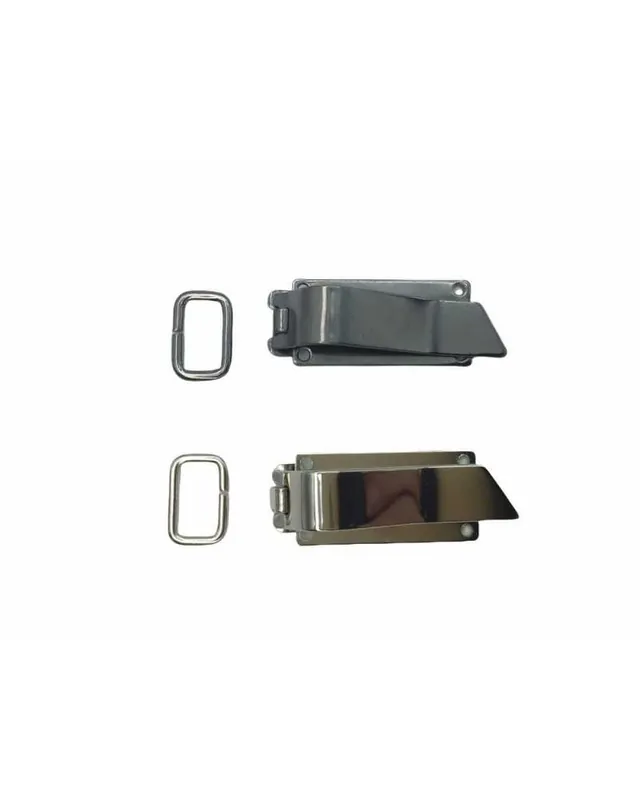 Gancio Modello Taglio Metallo Lucido Cappotti Pelliccia 42x15 Mm Occasione Imperdibile