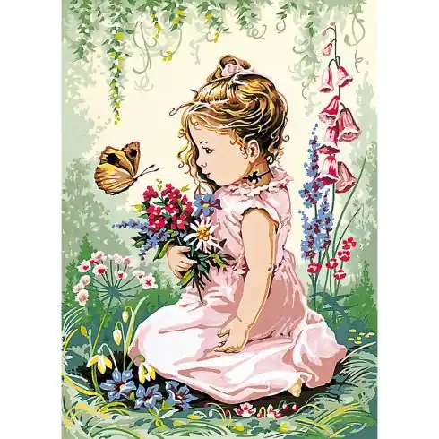 Spedizione Gratuita Canovaccio antico - Élise e la farfalla - SEG de Paris