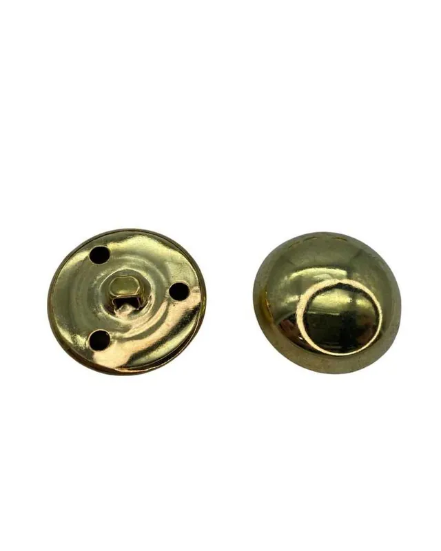 Bottone Bombato Mezza Perla Metallo Gambo Lucido Tondo Mis. 45 27x27 Mm Prezzo Conveniente