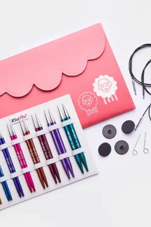 Set di Ferri Circolari Intercambiabili Zing Deluxe da 13 cm - KnitPro Compra Oggi Stesso