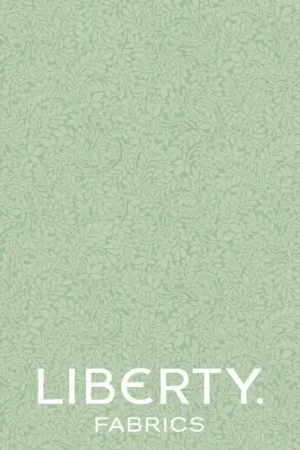 York Fern Apple Leaf, Tessuto verde foglia di melo tono su tono - Liberty Fabrics Consegna Rapida
