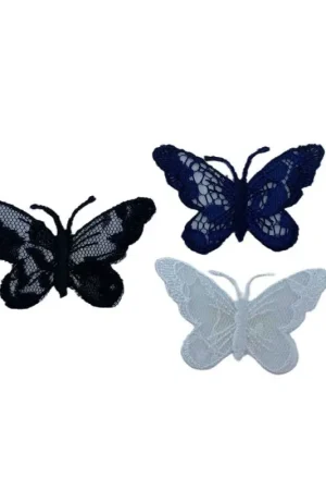 Patch Termoadesiva Ricamata in Pizzo Farfalla 60x40 mm Occasione