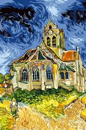 Spedito Oggi Canovaccio antico - La chiesa di Auvers sur Oise - SEG de Paris