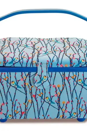 Scatola da Cucito Grande Blue Birds - Prym Compra Oggi Stesso