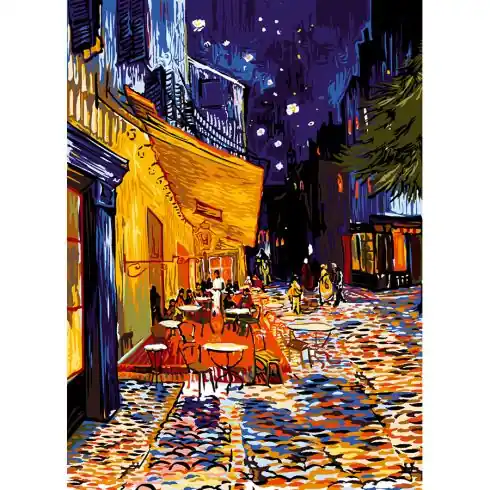 Canovaccio antico - Terrazza di caffè la sera piazza del centro - SEG de Paris Ultima Occasione