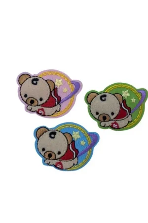 Applicazione Termoadesiva Patch Baby Ricamo Orso Stella Mondo 55x40 Mm Ordina Subito