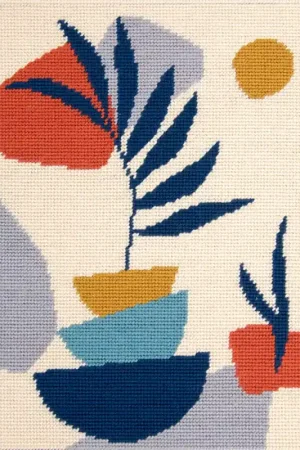 Canovaccio Penelope Stampato Palme Astratte - DMC Vendita Finale