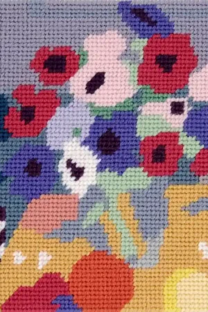 Canovaccio Penelope Stampato Vaso con Fiori - DMC Offerta