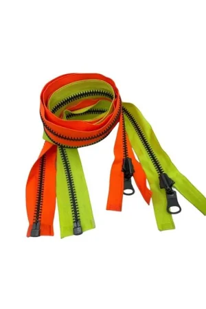 Cerniera Chiusura Zip Lampo Metallo Catena 10 Mm Divisibile Reversibile Fluo Alta Visibilità Giubbino Cm 108 Promo Stagionale