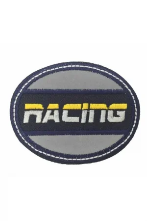 Applicazione Termoadesiva Adesiva Patch Marbet Ricamata Catarifrangente Racing Ovale 75x60 Mm Vendita Finale