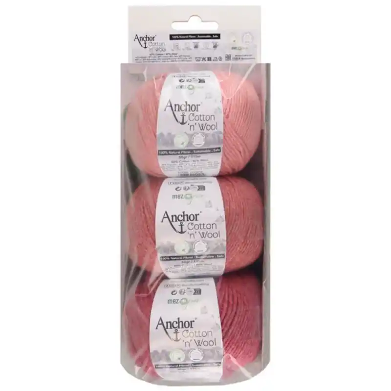 Pack da 3 Gomitoli Anchor Cotton Wool Prezzo Di Fabbrica