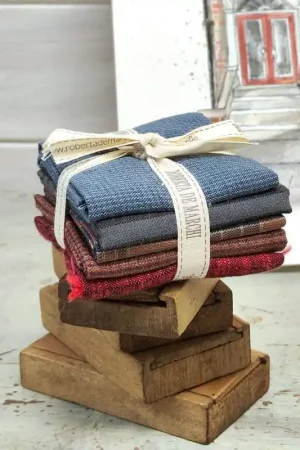 Non Perdere Pacchettino di 5 Tessuti Giapponesi 25 x 27 cm - Rosso Blu