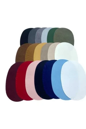 Coppia Toppe Patch Termoadesive Eco Scamosciate Impuntura 105x160 Mm Promo Stagionale