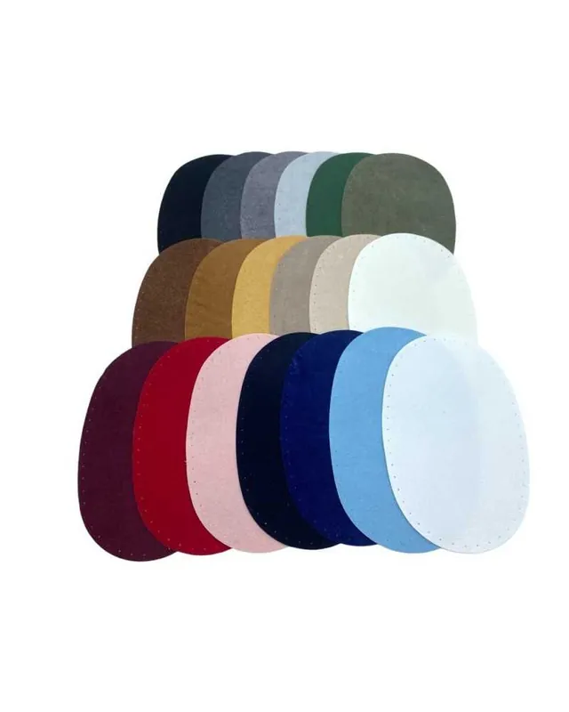 Coppia Toppe Patch Termoadesive Eco Scamosciate Impuntura 105x160 Mm Promo Stagionale