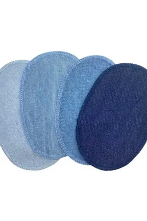 Promozione Esclusiva Coppia Toppe Patches Termoadesive Jeans Rimagliate Marbet Duek 15x10 Cm