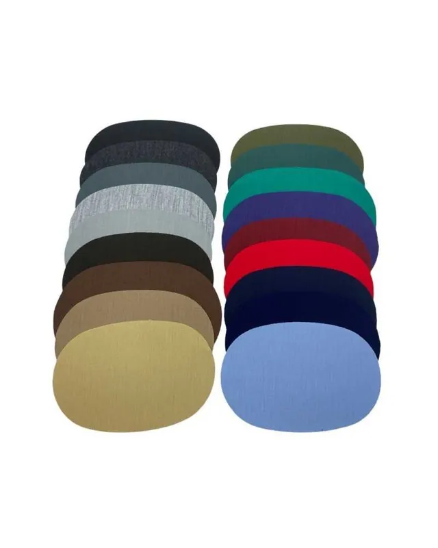 Esclusivo Coppia Toppe Maglina Jersey Termoadesive Tinta Unita 10x16 Cm Made in Italy