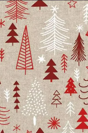 Tessuto Recycled Canvas Katia - Xmas Oh Xmas Tree Reso Gratuito