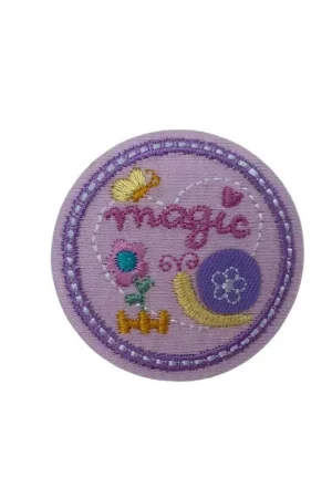 Scelto Dai Clienti Applicazione Rosa Scritta Ricamo Baby Termoadesiva Patch Toppa Tonda 5 Cm