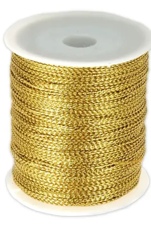 Compra Adesso Bobine de fil polyester métallisé 1 mm Doré x 100 m