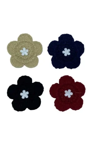 Bestseller Applicazione Termoadesiva Fiore Uncinetto Patch 45 Mm
