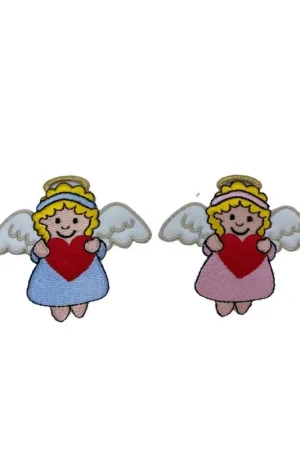 Applicazione Termoadesiva Angioletto Ali Aureola Oro Lurex 6x7 Miglior Prezzo