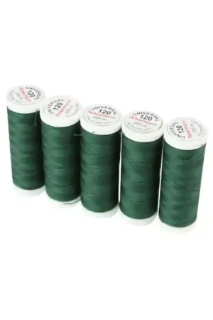 A Buon Prezzo Set di 5 filati per cucire da 200m, Verde Smeraldo 0824 - Ackermann Universal 120