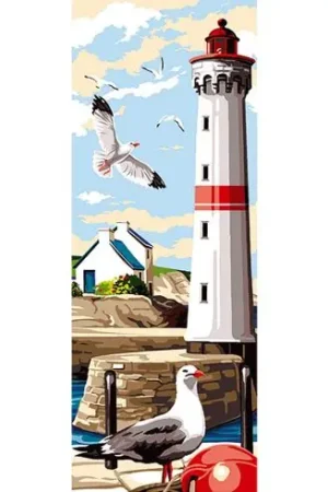 Scelto Dai Clienti Canovaccio antico - Faro con gabbiani - SEG de Paris